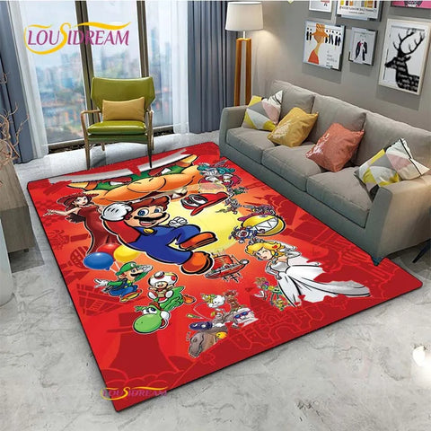 Navak Carpet Mario Cartoon Anime Carpet for Living Room Bedroom Cute Rugs Table Kitchen Door Kids Un-slip Floor Mats Alfombra Birthday gift
