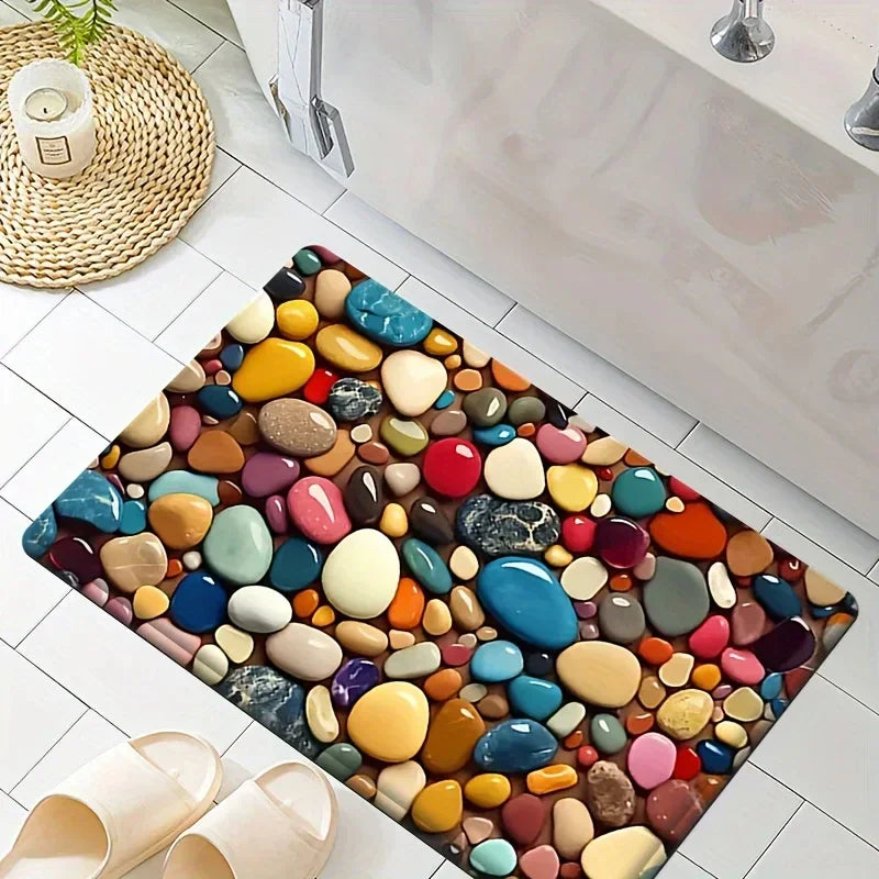 Navak Carpet Welcome Door Mat Letter Print Non-slip Washable Carpet for Laundry Room Bathrooms Doorway Leisure Area Home Decor Doormat