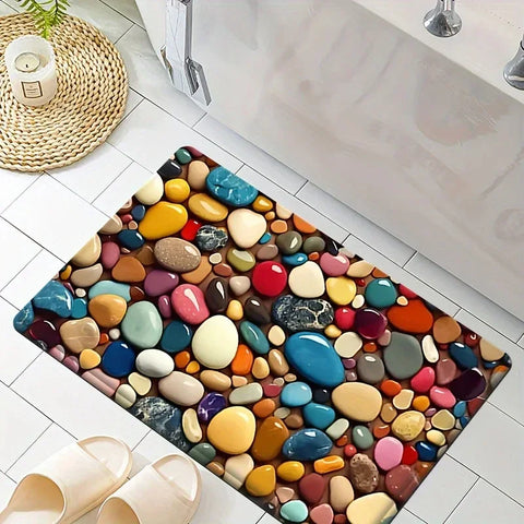 Navak Carpet Welcome Door Mat Letter Print Non-slip Washable Carpet for Laundry Room Bathrooms Doorway Leisure Area Home Decor Doormat