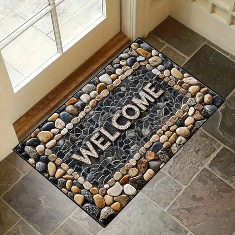 Navak Carpet Welcome Home Stone House Carpet Holiday Home Floor Decoration Welcome Mat Entrance Door Floor Mat Kitchen Rug