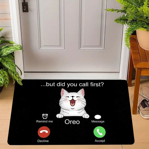 Navak Carpet Cute Cats Print Welcome Doormat Non-Slip Machine Washable Carpet for Living Room Bedroom Bathroom Kitchen and Laundry Rug