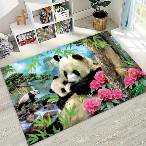 Navak Carpet 2026 New Dream Panda Cute Cartoon Art Rug for Bedroom Living Room Sofa Home Doormat Decor,Large Kid Play Non-slip Floor Mat Gift