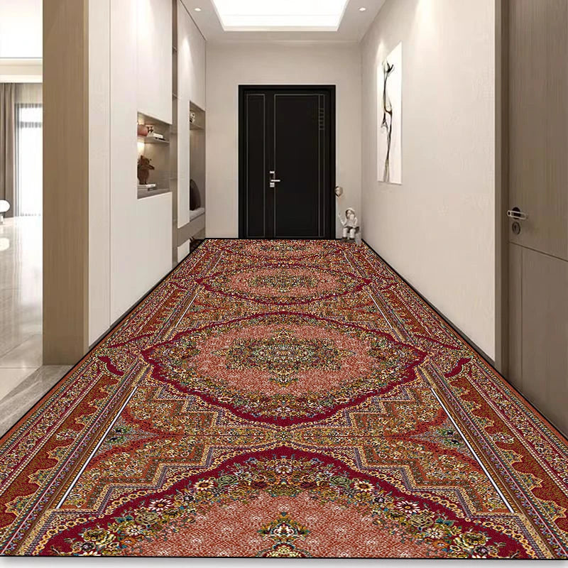 Navak Carpet Bohemian Long Corridor Carpet Luxury Persian Decoration Hallway Rug Non-slip Easy Cleaning Floor Mat Stairway Runners Carpets