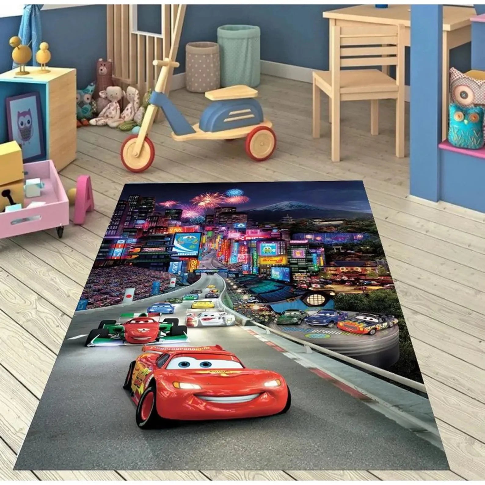 Navak Carpet Daily Picks Motorway Road Car Floor Carpet McQueen Cartoon Car Rug for Kids Room Decor Minimalist Nursery Child Play Mat Gift Ideas