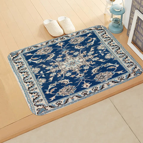 Navak Carpet Boho Persian Rug Pattern Kitchen Bath Entrance Door Mat Flannel Carpet Doormat Bedroom Mats Anti-Slip Absorbent Home Decor