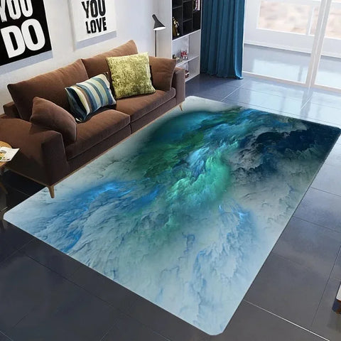 Navak Carpet 3D Galaxy Space Star Carpet Home Bedroom Living Room Decorative Floor Mat Bathroom Room Non-Slip Carpet Door Mat