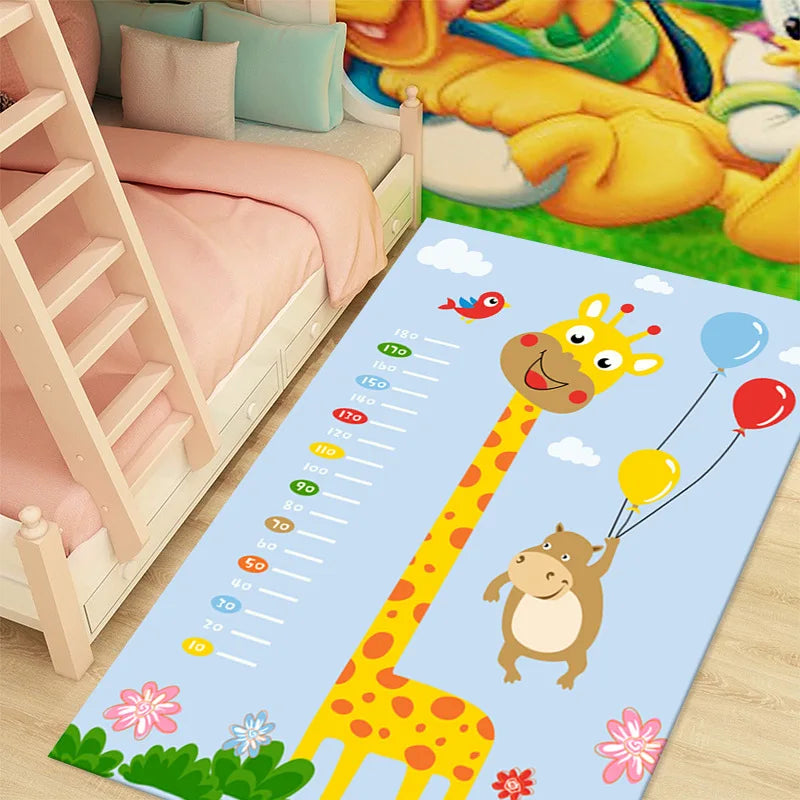 Navak Carpet Cartoon Hopscotch Flannel Carpet for Bedroom Living Room Bedside Girl Room Floor Mats Home Decor Layout Sofa Cushion Rug