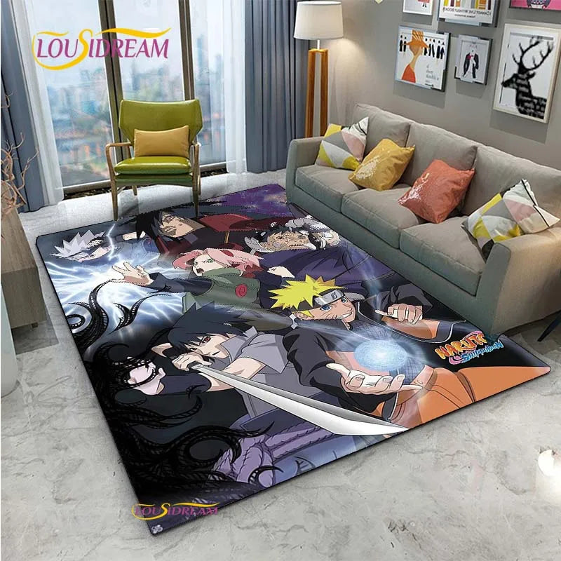 Navak Carpet Naruto Cartoon Anime Carpet for Living Room Bedroom Cute Rugs Kitchen Table Door Kids Un-slip Floor Mats Alfombra Birthday gift