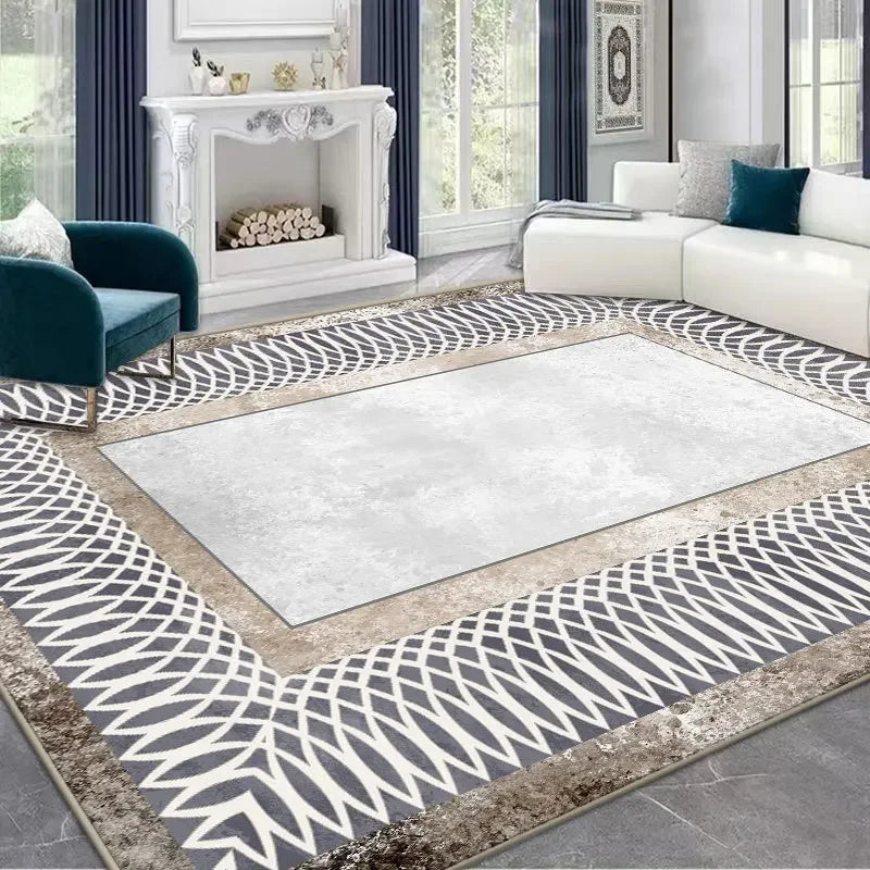 Navak Carpet Light Luxury Rugs for Bedroom Anti-slip Bedside Rug Large Area Living Room Decoration Soft Carpet Washable Cloakroom Floor Mat