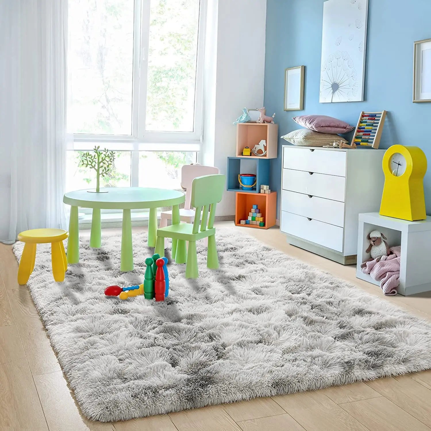 Navak Carpet Soft Fluffy Carpet For Modern Home Decor Living Room Sofa Area Rugs Children's Room Bedroom Cushion Tie Dyed Dormitory Carpets