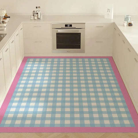 Navak Carpet Grid Pattern Carpet Dreamy Color Scheme Girlish Heart Decoration Anti Slip Rug Living Room Home Fashionable and Beautiful Mat