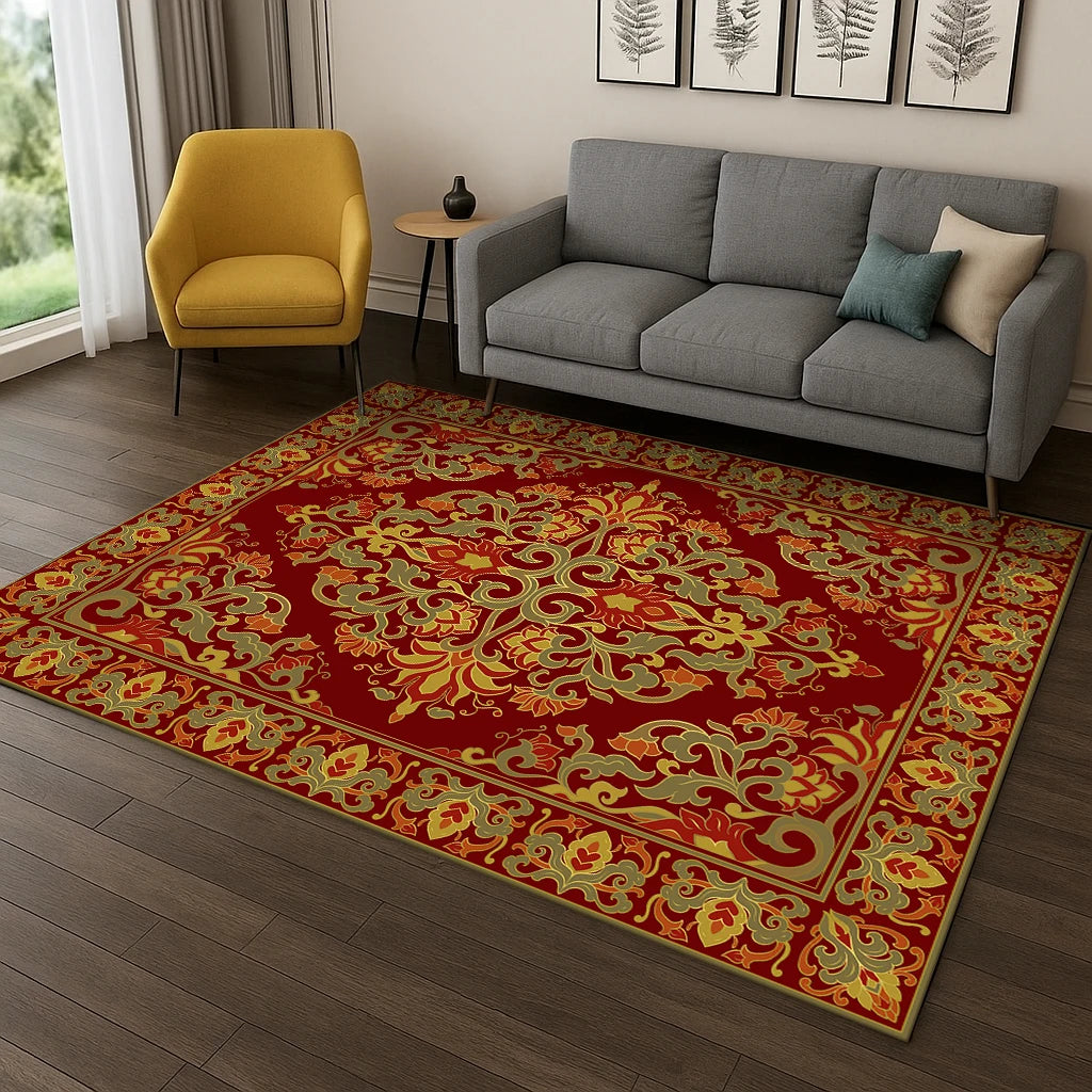 Navak Carpet Persian Bohemian Style Area Rug, Non-Slip Floor Mat for Living Room & Bedroom, Elegant Home Decor Carpet