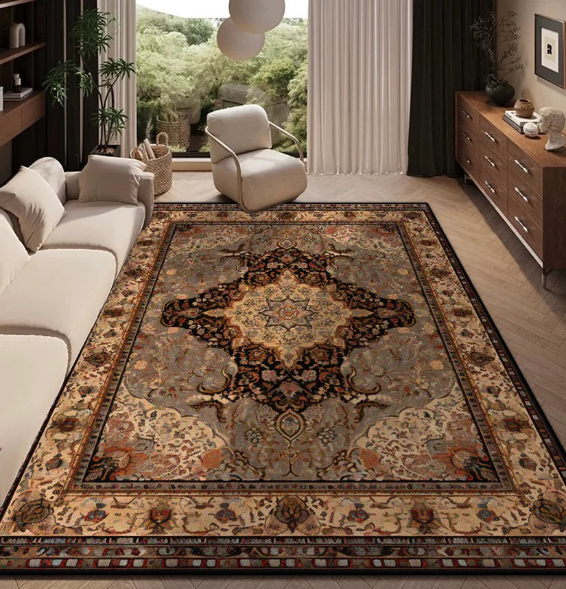Navak Carpet Carpet for Living Room Persian Retro Decoration Home Bedroom Bedside Soft Non-slip Mat Floor Lounge Easy Clean Fluffy Plush Rug