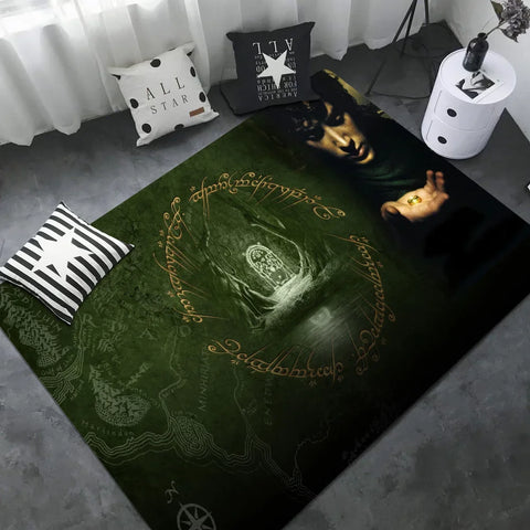 Navak Carpet L-Lords Game Rings Hallway Carpet Retro Multiple Choice Living Room Kitchen Rug Non-Slip Welcome Rug