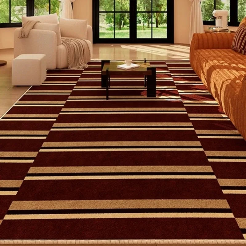 Navak Carpet American Retro Carpet Blue Brown Living Room High-grade Bedroom Bedside Floor Mat Cloakroom Sofa Simple Rug Alfombra Decorate