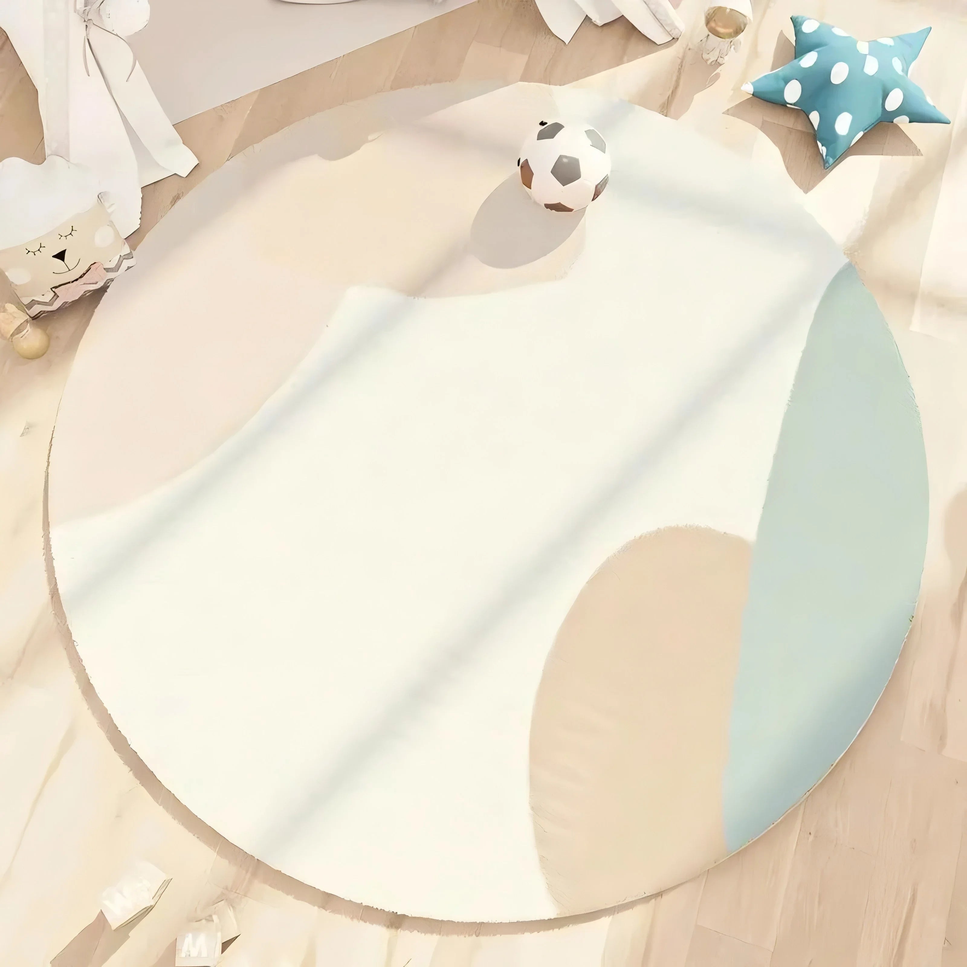 Navak Carpet Exclusive Picks Modern Style Round Living Room Carpet Children's Room Bedroom Crawling Mat Non-slip Bed Blanket Thick Washable Mat