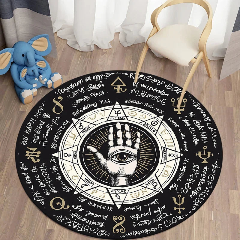 Navak Carpet Nordic style sun moon circular carpet living room bed bath children's  floor decoration non slip  mat