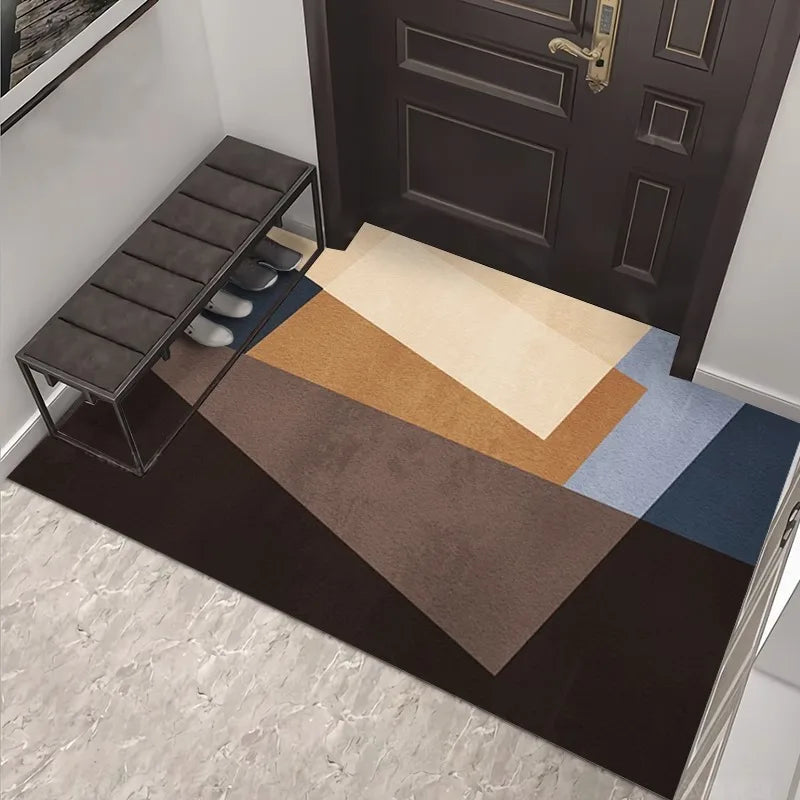 Navak Carpet Europe Style Geometry Round Pattern Carpet Living Room Sofa Bedroom Study Kitchen Entrance Door Mat Non-slip Fashion Decor Rug