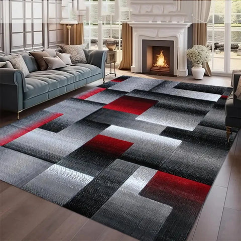 Navak Carpet Nordic Style  Area Rug Abstract Geometric Carpet Non-Slip Washable Carpet for Living Room Bedroom and Home Decor Floor Mat