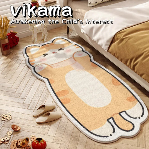 Navak Carpet Exclusive Picks Modern Cartoon Cat Faux Cashmere Rug - Soft Kids Carpet for Bedroom, Sofa, Living Room, Playroom, Cozy Home Decor