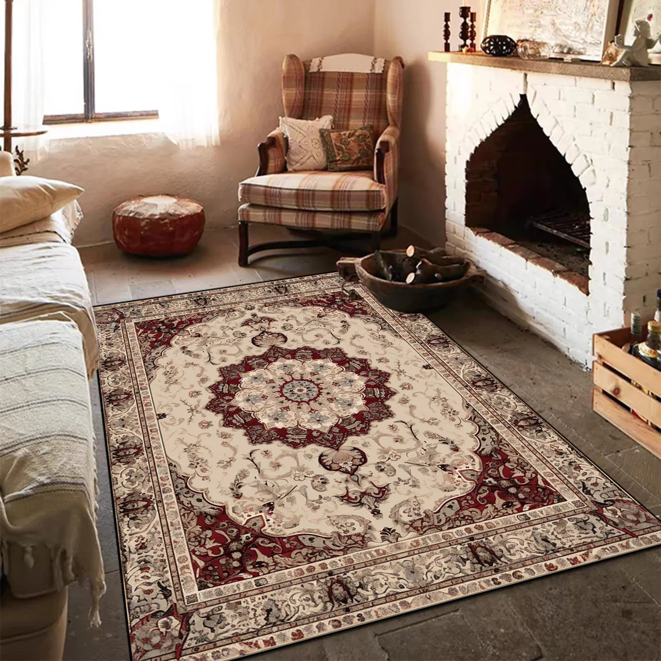 Navak Carpet Bohemian Bedroom Bedside Soft Carpet Large Area RUG FOR LIVE ROOM Room Decor Non-slip Floor Mats Persian Style Entrance Door Mat