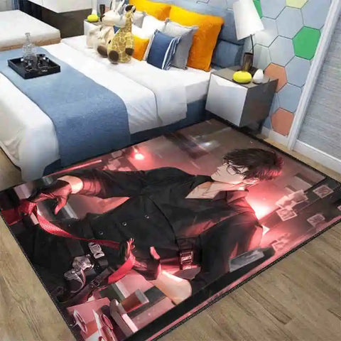 Navak Carpet Exclusive Picks Japanese Anime Loop-Pile Rug - Machine Washable Bedside Carpet for Airbnb, Hotel, Cozy Home Decor