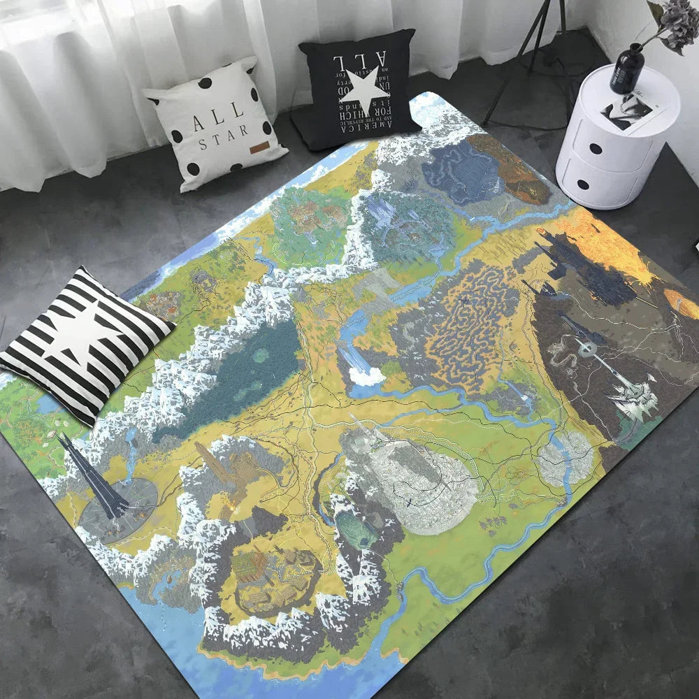 Navak Carpet L-Lords Game Rings Hallway Carpet Retro Multiple Choice Living Room Kitchen Rug Non-Slip Welcome Rug