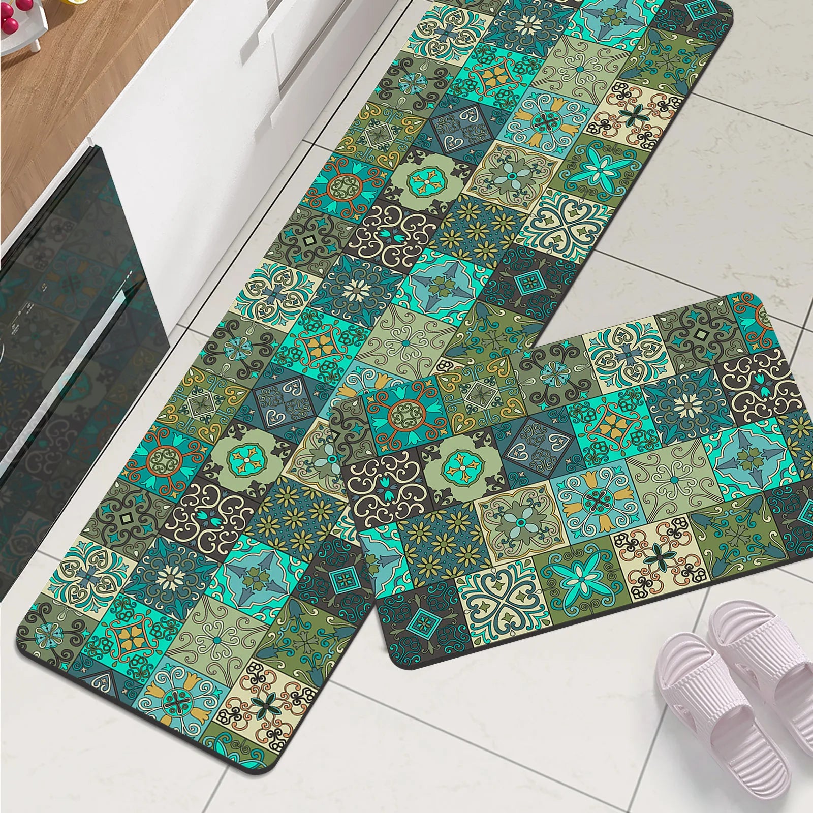 Navak Carpet Super Absorbent Kitchen Mat Waterproof Long Area Kitchen Rug For Living Room Bedroom Foot Mat Hallway Carpet Doormat Washable