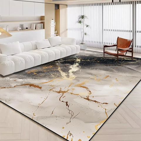 Navak Carpet Luxury White Marble Carpet for Living Room Nordic Gold Decoration Home Tapis Non-slip Washable Rugs for Bedroom Ins Floor Mat 러그