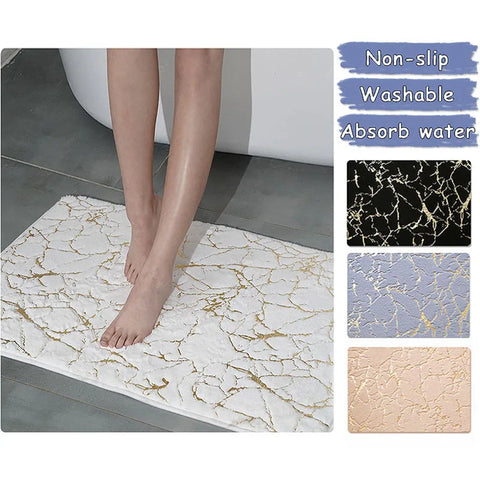 Navak Carpet Bath Mat Modern Living Room Area Small Rug Washable Bedroom doormat Bathroom Rectangle Non Slip Toilet Floor Faux Mat