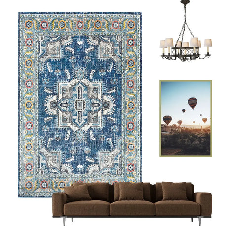 Navak Carpet Nordic Ethnic Style Retro Carpet Living Room Decoration Carpets Home Bedroom Non-slip Rug Persian Court Pattern Large Area Mat