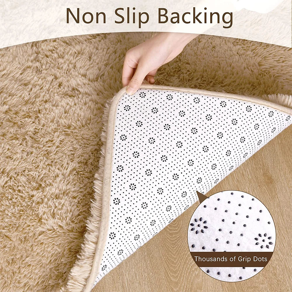 Navak Carpet Area Rugs For Bedroom Living Room Fluffy Fuzzy Shag Shaggy Soft Plush Gray Carpet Indoor Floor Gray Rug For Kids Home Dorm Decor