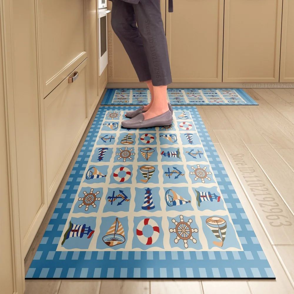 Navak Carpet Non-slip Kitchen Mat Long Rugs Crystal Velvet Carpet for Living Room Absorbent Foot Mats Bedroom Doormat Alfombra Small Rugs