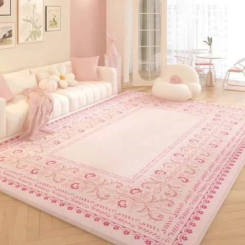 Navak Carpet Korean Minimalist Area Rug – Thick  Blush Pink Living Room Carpet, Oversized Bedroom Floor Mat, Soft & Cozy