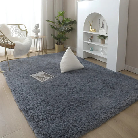Navak Carpet Nordic Furry Rug Bedroom Carpet Living  Room Modern Decoration Hairy Carpets Large Size Black Gray Pink Beige Non Slip Mat