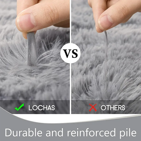 Navak Carpet Shaggy Area Gray Rug For Living Room Super Soft Long Pile Bedroom Carpet Non-Slip Children's Home Decor Fluffy Bedside Floor Mat