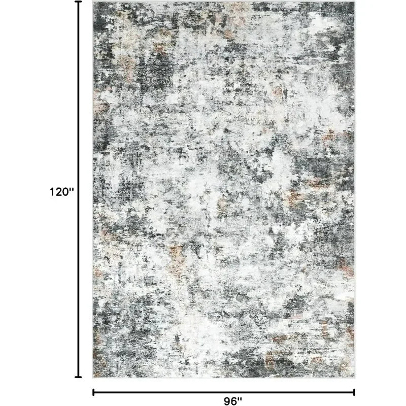 Navak Carpet 8x10 Area Rugs, Modern Abstract Washable Rug for Living Room, Stain Resistant Non-Shedding Distressed Area Rug