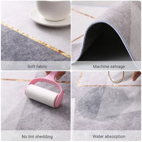 Navak Carpet Luxury European Living Room Rugs Lounge Sofa Coffee Table Anti-slip Carpet Home Room Bedroom Decor Cloakroom Floor Mats Washable