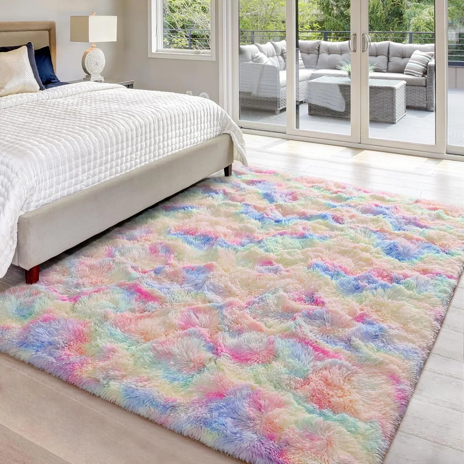 Navak Carpet Exclusive Picks Tie-dye Carpet Living Room Coffee Table Cushion Shaggy Washable Bedroom Modern Scandinavian Soft Cozy Mat Home Decor Rug