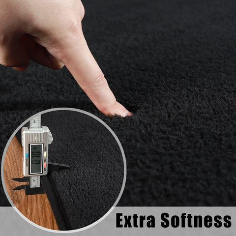 Navak Carpet Black Rugs Living Room Carpet Nonslip Bedside Rugs Large Soft Floor Rug Children Game Mat Rectangular Home Decoratio