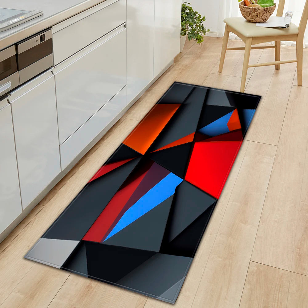 Navak Carpet Plaid Kitchen Mat Home Living Room Balcony Bedroom Floor Decoration 3D Carpet House Hallway Entrance Door Bath Non-Slip Foot Rug