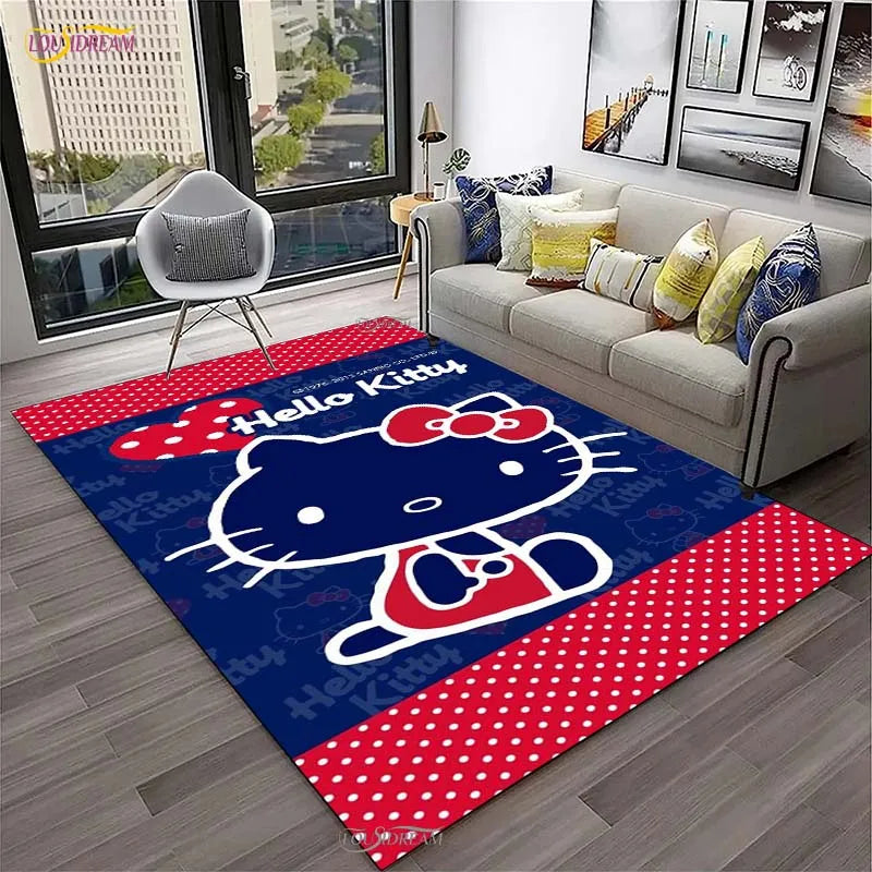 Navak Carpet Hello Kitty kawaii Cartoon Anime Carpet for Living Room Bedroom Rug Kitchen Door Kids Un-slip Floor Mat Alfombra Birthday gift
