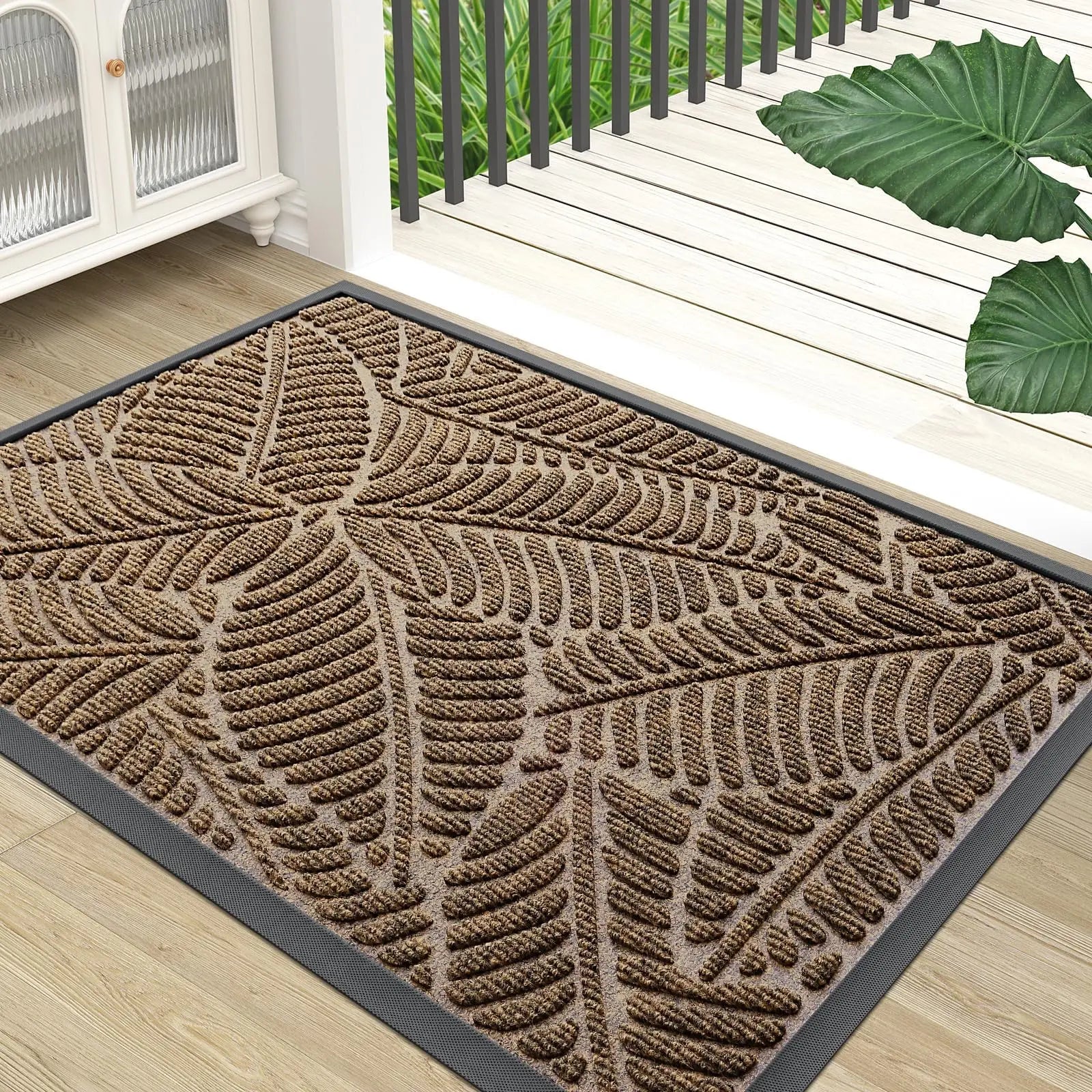 Navak Carpet Olanly Door Mats Indoor Outdoor Dirt Trapper Non-Slips Entrance Mat Washable Mats For Entryway Front Door Garden Door Mats Rugs