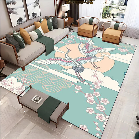 Navak Carpet Chinese Style Living Room Carpet Coffee Table Floor Mat Alfombra Rug Study Bedroom Bedside Home Decoration Non-slip Floor Mat