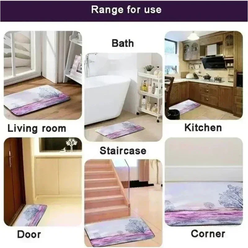 Navak Carpet 1pc Cartoon Puppy Design Entrance Mat - Quick Dry, Non-slip Polyester Door Mat with Paw Print for Indoor/Outdoor Use