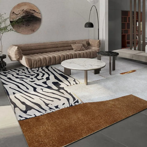 Navak Carpet Light Luxury Carpets for Living Room Modern Style Bedroom Decor Plush Carpet Fluffy Soft Leopard Print Rug Home Non-slip Mat