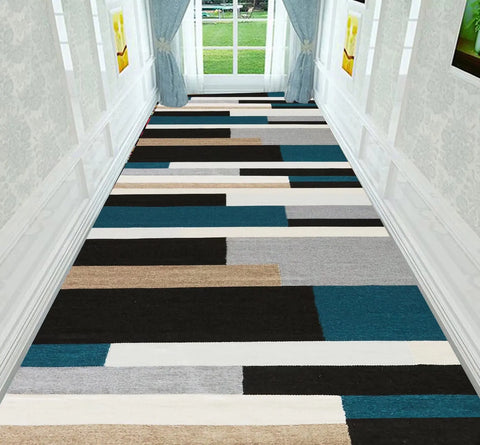 Navak Carpet Nordic Modern Villa Long Corridor Carpet Runner Hall Passageway Home Large Rugs Stairway Comfortable Durable Washable Floor Mat