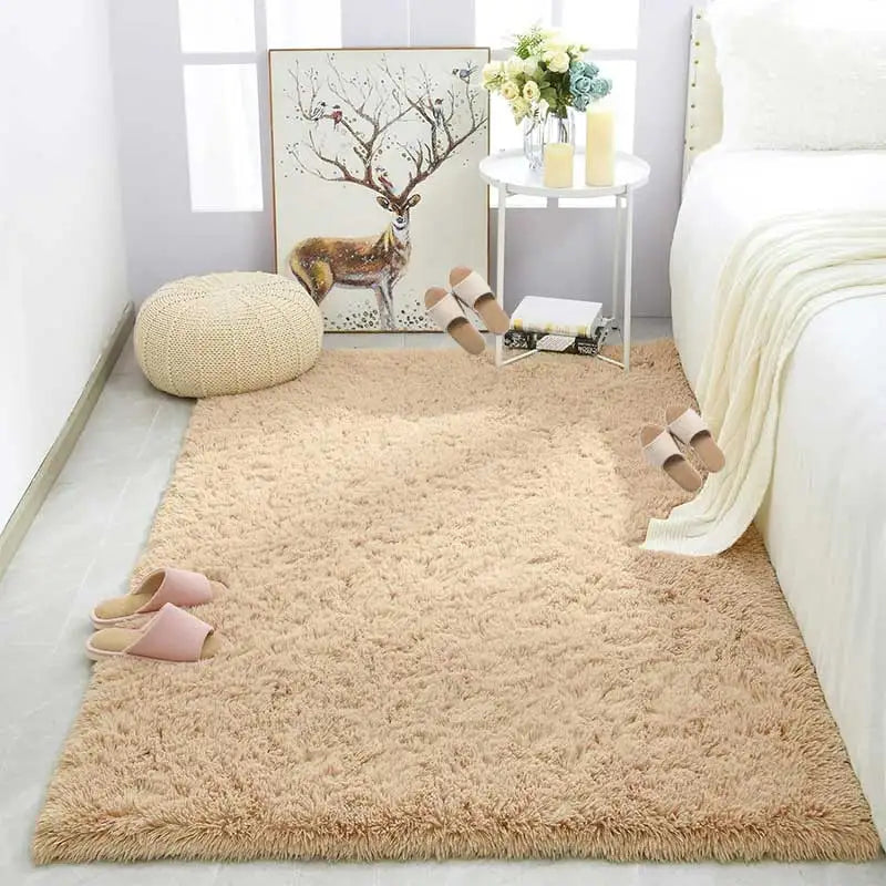 Navak Carpet Gray Carpet for Living Room Plush Rug Bed Room Floor Fluffy Mats Anti-slip Home Decor Rugs Soft Velvet Carpets Kids Room Blanket