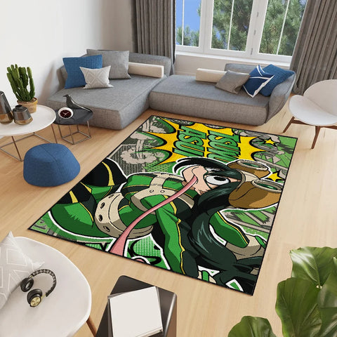 Navak Carpet anime My h-Hero Academia Tsuyu Asui small carpet Rug Home Decor Bedroom hogar Mat Hallway Balcony Entrance Doormat Decoration