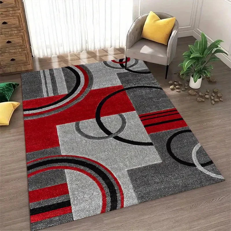 Navak Carpet Nordic Style  Area Rug Abstract Geometric Carpet Non-Slip Washable Carpet for Living Room Bedroom and Home Decor Floor Mat
